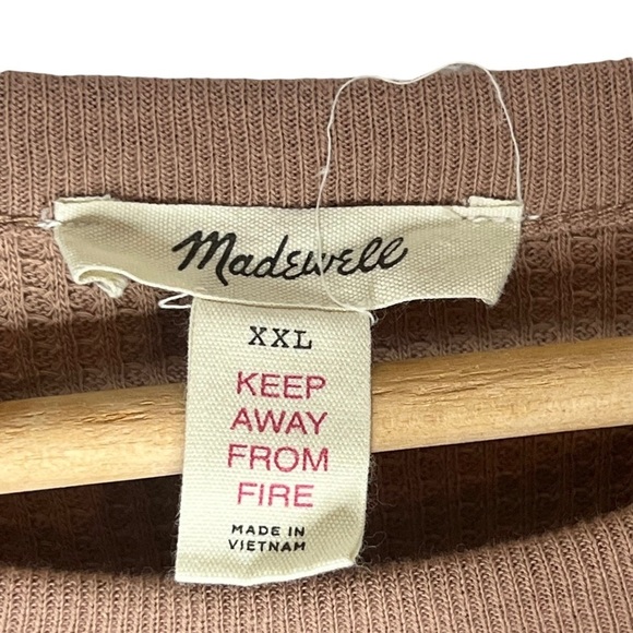 Madewell Waffle Knit Camel Shorts & Top Lounge Set - Picture 2 of 11